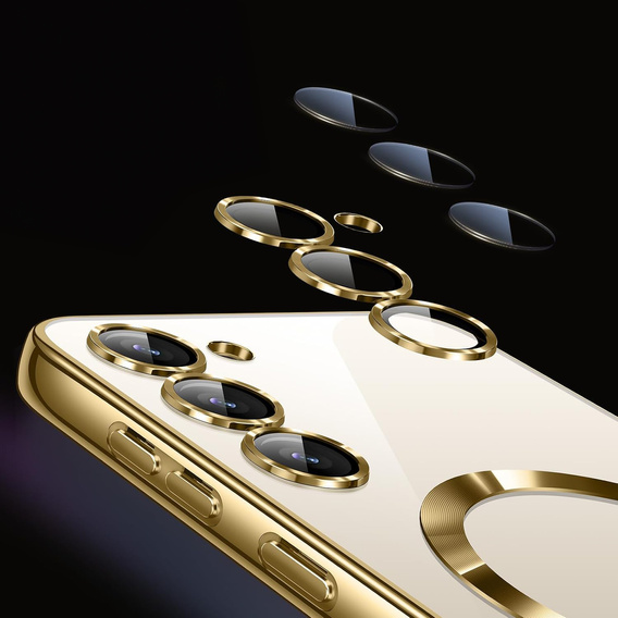 Case for Samsung Galaxy A05s, Electro MagSafe, gold + Screen Glass
