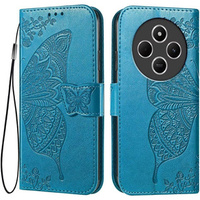 Flip case for Xiaomi Redmi 14C / Xiaomi Poco C75, Butterfly, blue