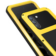 Love Mei Case for Samsung Galaxy S21 FE, armored with glass, yellow