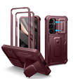 Armored case for Samsung Galaxy S25, Dexnor Full Body (Two Frames), red