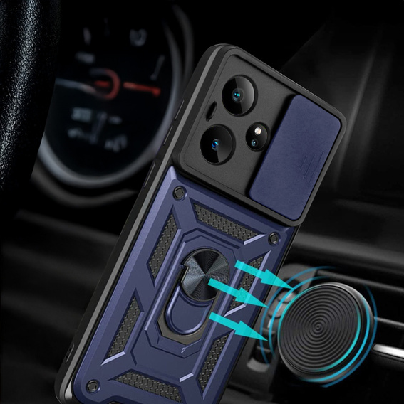 Case for Realme GT 7 / 7T, CamShield Slide, blue