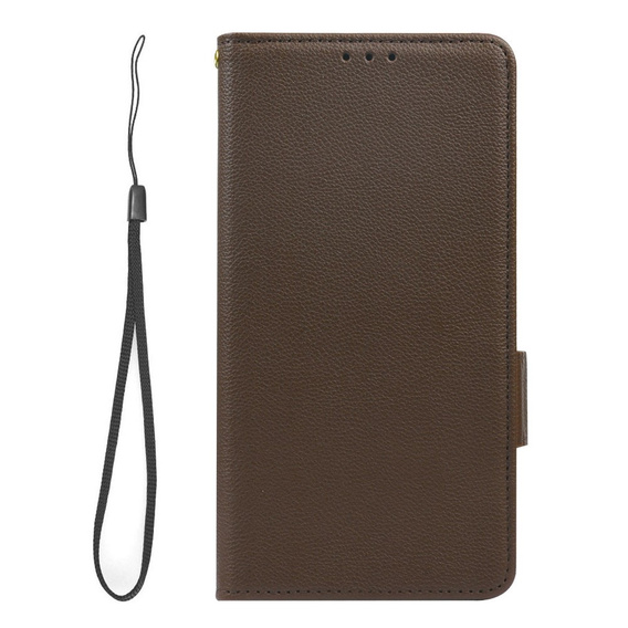 Flip case for Xiaomi Redmi Note 12 5G / POCO X5 5G, Wallet Litchi Magnet, brown