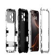 Armored case for iPhone 16 Pro, R-JUST, silver