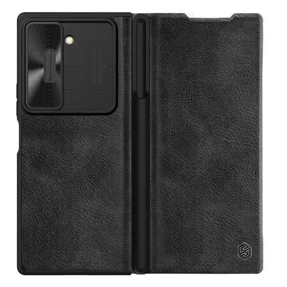 NILLKIN flip case for Samsung Galaxy Z Fold6 5G, CamShield Qin Pro, leather, black