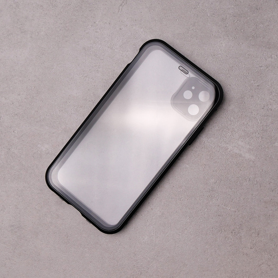Case for iPhone 11, Magnetic Dual Glass, black