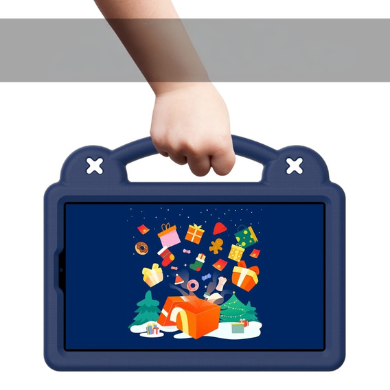 Children's case for Samsung Galaxy Tab A11 / A9, Cute Patterns, with stand, dark blue