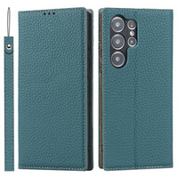 Leather case for Samsung Galaxy S23 Ultra, ERBORD Grain Leather, blue