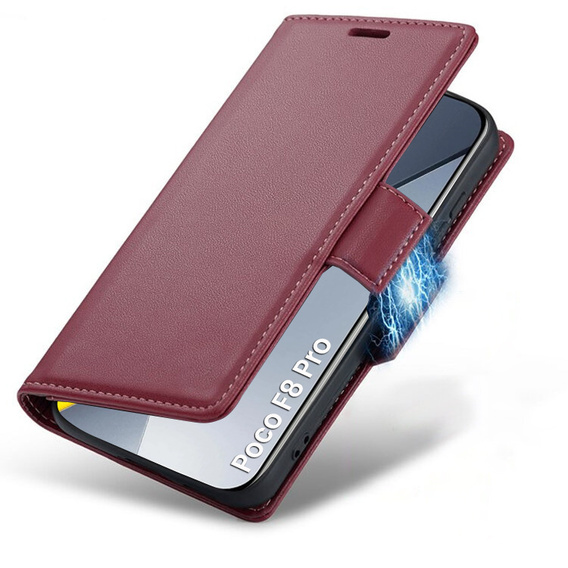 ERBORD Glossy Litchi flip case for Xiaomi Poco F8 Pro