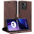 Case for Motorola Edge 40, ERBORD Vintage, wallet with flap, coffee