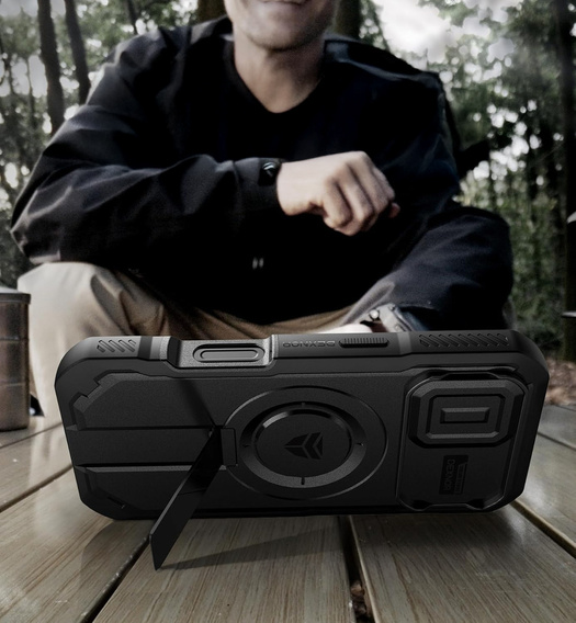 Dexnor armoured case with stand and camera shutter, for MagSafe for iPhone 17