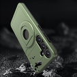 MagSafe case for Samsung Galaxy S24, Military Magnet, Hybrid Case, green