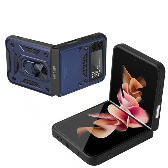 Case for Samsung Galaxy Z Flip3 5G, CamShield Slide, blue