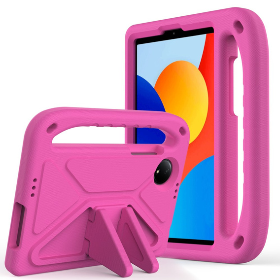 Children's case for Xiaomi Redmi Pad SE 8.7, with handle, pink