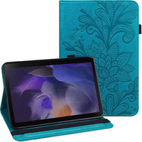 Flap case for Samsung Galaxy Tab A8 10.5 SM-X200 SM-X205, flower, blue