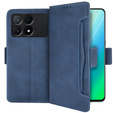 Flip case for Xiaomi Poco F6 Pro, Card Slot, dark blue