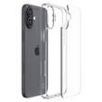 Spigen case for iPhone 16, Ultra Hybrid, transparent + 9H Tempered Glass