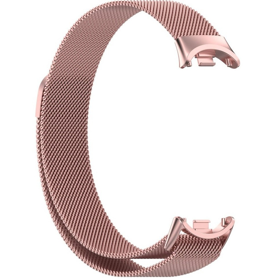 Milanese Bracelet Strap with Case for Xiaomi Smart Band 10 / 9 / 8, pink