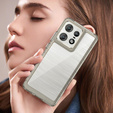 Case for Motorola Edge 50 Pro, Fusion Hybrid, transparent / gray