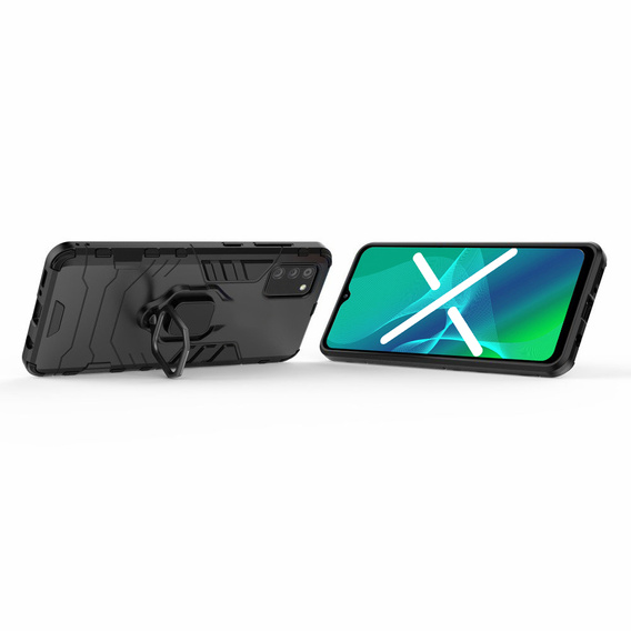 Case for Samsung Galaxy A03s, Kickstand Ring, black
