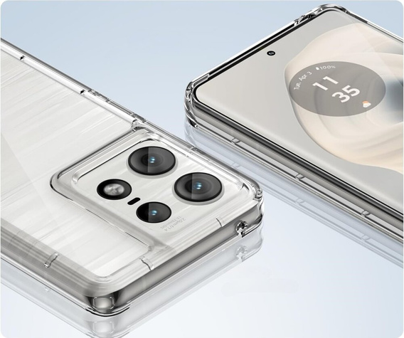 Case for Motorola Edge 50 Pro, Fusion Hybrid, transparent