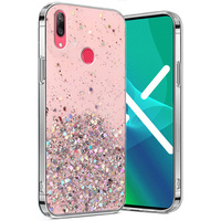 Case for Huawei Y7 2019, Glittery, pink