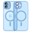 Case for iPhone 16 Plus, for MagSafe, ERBORD Matt Case, blue + Screen Glass