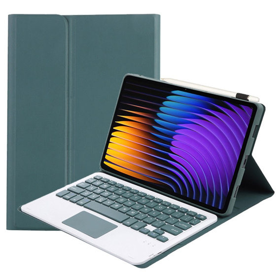 Keyboard case for Xiaomi Pad 7 / 7 Pro, TouchPad, green