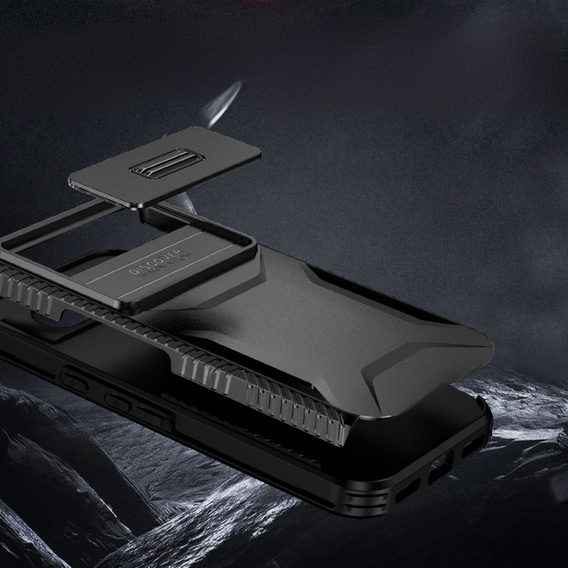 Case for Google Pixel 8a, Slide Lens Lid, black