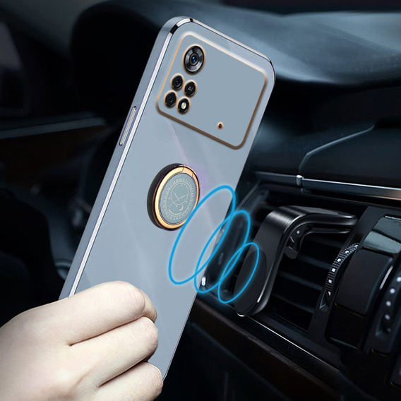 Case for Xiaomi Poco X4 Pro 5G, Electro Ring, blue