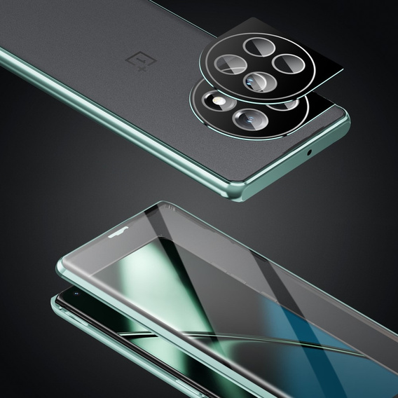 Case for OnePlus 11 5G, Magnetic Dual Glass, green