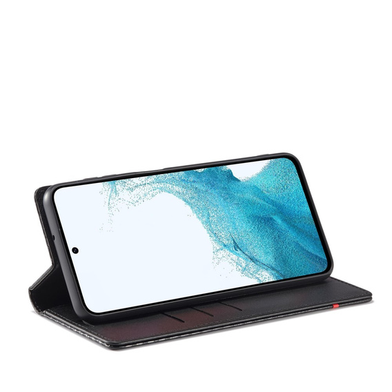 Flip case for Samsung Galaxy A55, Carbon LC.IMEEKE, black