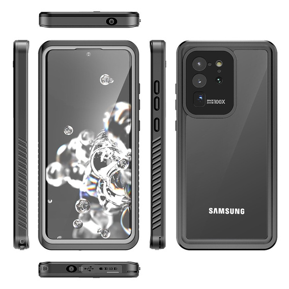 IP68 Waterproof Case for Samsung Galaxy S20 Ultra, black