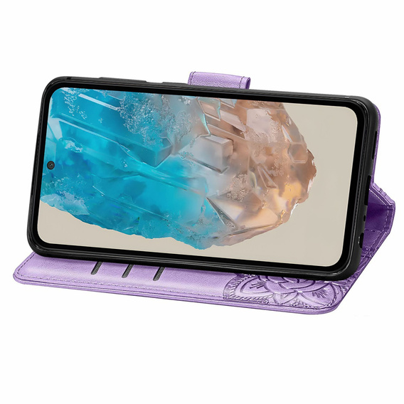 Flip case for Samsung Galaxy M35, Butterfly, purple