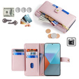 Flip case for Xiaomi Redmi Note 13 Pro 5G, Wallet Zipper Pocket, pink