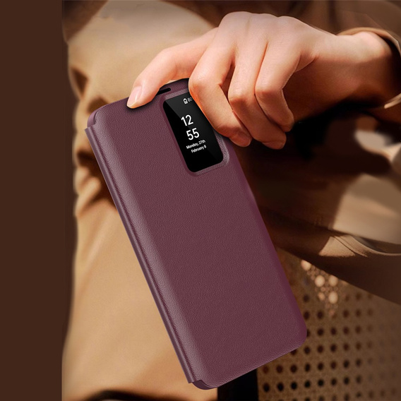 Smart View Wallet flip case for Samsung Galaxy S26, burgundy