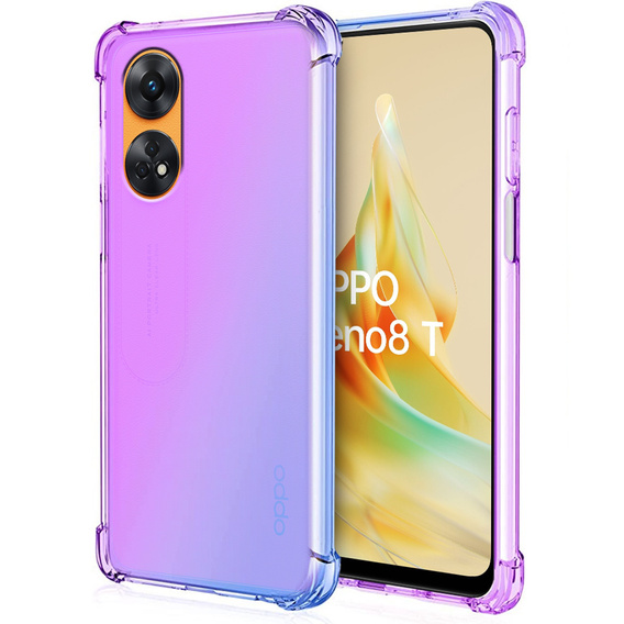 Case for Oppo Reno8 T, Gradient Dropproof, Purple / blue