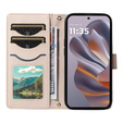 Flip case for Motorola Edge 50 Neo / Motorola ThinkPhone 25, Rhombus Crossbody Leather, beige