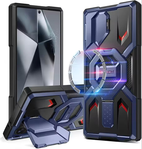 Tongate MECH MagSafe Series Navy Blue Case for Samsung Galaxy S24 Ultra