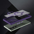 Case for Samsung Galaxy S23 Ultra, ERBORD Impact Guard, MagSafe, dark purple