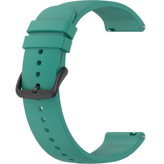 Silicone strap 20mm, Pine Green/Black Buckle