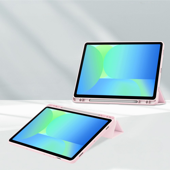 Case for Samsung Galaxy Tab S10 FE+ Plus, Smartcase Hybrid, with stylus space, pink