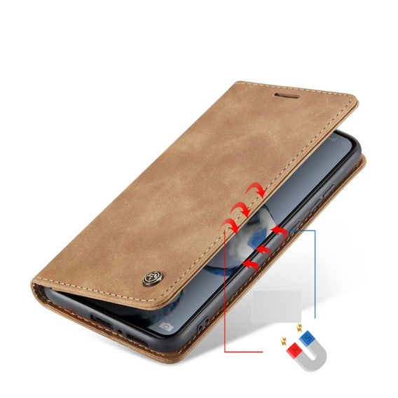 CASEME case for Xiaomi 12T / 12T Pro, Leather Wallet Case, brown