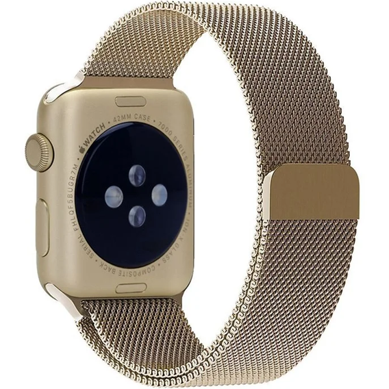 Milanese bracelet for Apple Watch 1/2/3/4/5/6/7/8/SE/ULTRA (42/44/45/49 MM) - Champagne Gold