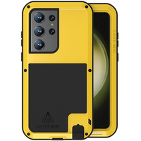 Love Mei Case for Samsung Galaxy S23 Ultra, armored without glass, yellow