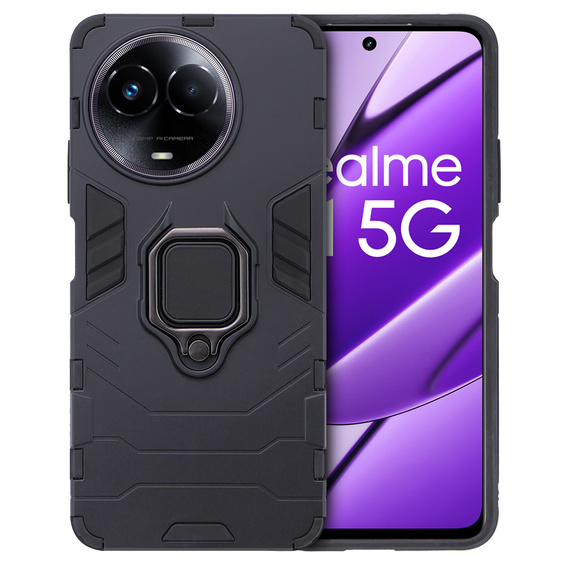 Case for Realme 11 5G, Kickstand Ring, black