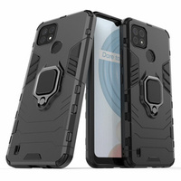 Case for Realme C21, Kickstand Ring, black