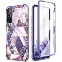 Case for Samsung Galaxy S22, Suritch Full Body Marble, purple
