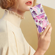 Flip case for Xiaomi Redmi Note 12S, Wallet, marble & flowers, pink