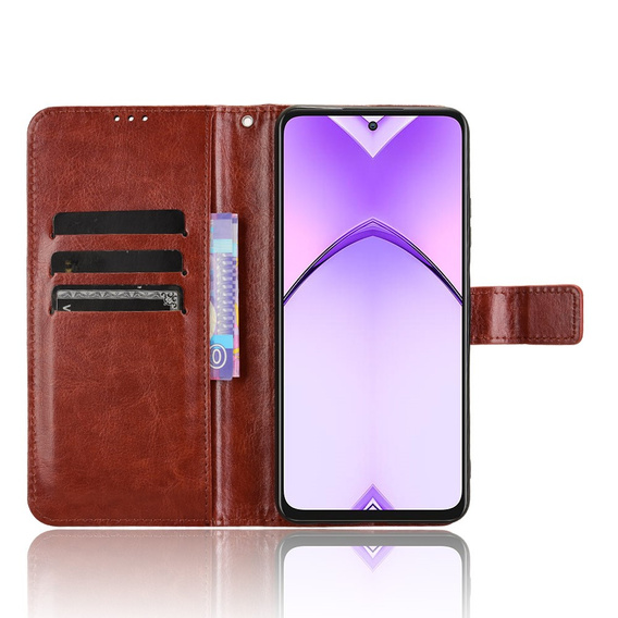Flip case for Oppo A80, Crazy Horse Wallet, brown