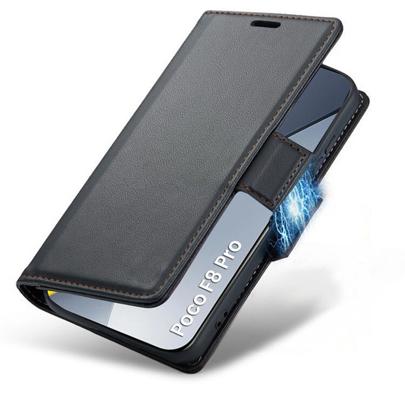 ERBORD Glossy Litchi flip case for Xiaomi Poco F8 Pro